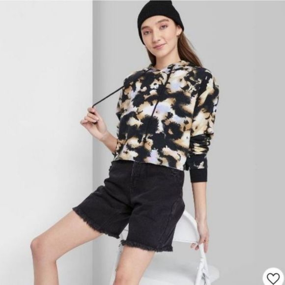 NWT Tie Dye Wild Fable Cropped Hoodie - Picture 10 of 10